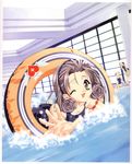  highres innertube pool shirayuki shirayuki_(sister_princess) sister_princess swimming swimsuit swimsuits wink 