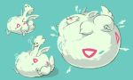  5:3 ambiguous_gender belly big_belly big_butt blush butt eyes_closed feral fur huge_butt hyper hyper_belly inflation nintendo pok&eacute;mon pok&eacute;mon_(species) pukupukudragon simple_background smile solo thick_thighs togetic tongue tongue_out video_games white_body white_fur wings 