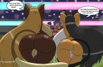  2020 absurd_res alolan_raichu anthro anthrofied auntie_dakota_(igph) big_breasts big_butt black_hair black_stripes blonde_hair blush breasts brown_body brown_fur butt cocky curvy_figure dialogue digital_media_(artwork) english_text female fur group hair hi_res hop_(pok&eacute;mon) huge_breasts huge_butt human igphhangout instant_loss_2koma leon_(pok&eacute;mon) long_hair male mammal multicolored_body multicolored_fur nintendo nude pok&eacute;mon pok&eacute;mon_(species) purple_hair rachel_the_raichu_(igph) raichu regional_form_(pok&eacute;mon) shaking_butt stadium stripes tan_body tan_fur tan_stripes text video_games voluptuous white_body white_fur wide_hips widescreen 