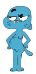  abstract_background absurd_res anthro bodily_fluids breasts cartoon_network domestic_cat eyebrows felid feline felis female frown hi_res lactating mammal nicole_watterson nude pregnant raised_eyebrow sabrotiger solo standing the_amazing_world_of_gumball 