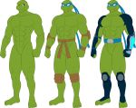  2020 5_toes abs alpha_channel anthro armor darkshiner8 fingers green_body hi_res humanoid leonardo_(tmnt) male muscular ninja nude pecs reptile scalie shell-less solo sparksstars technology teenage_mutant_ninja_turtles tmnt_2003 toes turtle warrior 