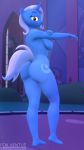  3d_(artwork) 4k 9:16 absurd_res anthro anthrofied big_breasts big_butt breasts butt digital_media_(artwork) equid equine feet female foxventus friendship_is_magic hasbro hi_res horn humanoid_feet looking_back mammal my_little_pony nude outside plantigrade solo text toes trixie_(mlp) unicorn url 
