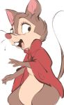  2020 anthro brown_body brown_fur buckteeth don_bluth female fur hi_res mammal mouse mrs._brisby murid murine open_mouth open_smile pink_nose rodent simple_background smile solo teeth the_secret_of_nimh tohupo whiskers white_background 