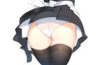  apron ass close cropped maid original otokuyou panties ringo-chan_(otokuyou) skirt_lift thighhighs underwear upskirt white 