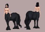 black_body black_fur black_hair breasts butt centaur ctrl-s_studio equid equid_taur equine equine_taur feathering female fetlocks fur hair long_tail mammal mammal_taur solo taur 