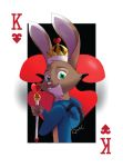  &lt;3 anthro card clothing cosplay costume crown heterochromia hoodie jake_thumpings king_of_hearts lagomorph leporid male mammal quirky-middle-child rabbit scepter solo suit_symbol topwear 