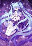  1girl black_skirt blue_bow blue_hair bow closed_eyes closed_mouth frilled_skirt frills full_body gloves hair_ribbon hands_clasped hatsune_miku kneeling legs_together long_hair mirror_(xilu4) number own_hands_together puffy_short_sleeves puffy_sleeves purple_background ribbon short_sleeves skirt solo thighhighs twintails very_long_hair vocaloid white_footwear white_gloves white_legwear wings zettai_ryouiki 