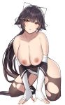  azur_lane breasts leotard nipples pantyhose siu_(siu0207) takao_(azur_lane) torn_clothes 