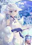  animal_ears chinadress heterochromia kitsune luo_shang_hua tail 