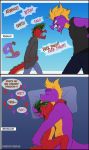  &lt;3 2020 2koma absurd_res activision american_dragon:_jake_long anthro anthro_on_anthro black_claws blonde_hair blue_bottomwear blue_clothing blue_jeans blue_pants bottomwear claws clothing comic denim denim_clothing dialogue disney dragon duo embrace english_text eye_contact eyebrows facial_hair finger_claws fist goatee green_body green_scales grey_clothing grey_sweater grey_tank_top grey_topwear hair hand_on_back hand_on_head hi_res homophobic_slur jake_long jeans larger_male looking_at_another lying male male/male on_side pants pillow purple_body purple_scales raccoon_douglas_(artist) red_body red_scales scales scalie shirt size_difference smaller_male speech_bubble spyro spyro_the_dragon standing sweater tank_top text thick_eyebrows topwear video_games western_dragon yellow_body yellow_scales 
