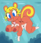  absurd_res air_bubbles animal_crossing anthro barefoot big_breasts big_butt breasts butt caroline_(animal_crossing) curvy_figure feet female freediving hi_res holding_breath mammal nintendo nipples nude puffed_cheeks puffy_nipples purple_yoshi_draws rodent sciurid sea skinny_dipping solo swimming thick_thighs underwater video_games voluptuous water wide_hips 