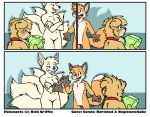  alpha_channel anthro breaking_the_fourth_wall canid canine canis comic digital_media_(artwork) domestic_dog female fox gesture great_kitsune_(housepets!) grin group housepets! karishad_(housepets!) male mammal nogitsunegabriel pomeranian smile spitz surprise tarot_(housepets!) waving webcomic 