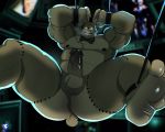  anthro balls bonicfan123 bound dreadbear_(fnaf) feet five_nights_at_freddy&#039;s genitals hi_res male mammal muscular muscular_anthro muscular_male nipples nude penis soles solo suspension video_games 