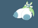  absurd_res anthro big_breasts blue_sclera breast_expansion breasts claws elfdrago expansion female hi_res huge_breasts hyper hyper_breasts lurantis nintendo nipples pok&eacute;mon pok&eacute;mon_(species) shiny_pok&eacute;mon simple_background solo video_games 