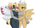  alpha_channel anthro arthropod black_body breasts brown_body dreameclipsewolf duo female genitals hand_holding ninjask nintendo pok&eacute;mon pok&eacute;mon_(species) pussy shedinja video_games wings 