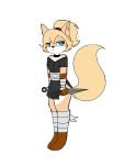  absurd_res anthro canid canine clothed clothing dagger female fox hi_res karmi_(pencil_bolt) looking_back mammal melee_weapon ninja pencil_bolt solo warrior weapon young 