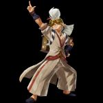  goggles highres hyrule_warriors hyrule_warriors:_age_of_calamity pointing pointing_up pointy_ears pose robbie sheikah the_legend_of_zelda the_legend_of_zelda:_breath_of_the_wild white_hair 
