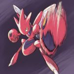  bug claws commentary_request gen_2_pokemon highres insect_wings legs_apart motion_blur no_humans outstretched_arms pokemon pokemon_(creature) sawa_(soranosawa) scizor solo wings yellow_eyes 