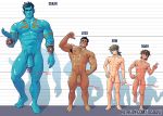  4boys abs arm_up bara black_eyes black_hair blue_oni blue_skin brown_eyes brown_hair chest chest_hair completely_nude dark_skin dark_skinned_male erik_(jasdavi) facial_hair flaccid full_body giant giant_male hairy height_difference horns jasdavi large_penis luca_(jasdavi) male_focus multiple_boys muscle navel navel_hair nipples noah_(jasdavi) nude oni oni_horns original oskar_(jasdavi) penis pointing pointing_at_self pointy_ears red_eyes short_hair sideburns size_difference stubble thick_thighs thighs uncensored underwear veins veiny_penis 
