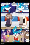  anthro babs_bunny breasts buster_bunny clothed clothing comic dam_(artist) dialogue english_text engrish female fifi_la_fume group hi_res lagomorph leporid male mammal mephitid plantigrade rabbit skunk speech_bubble text tiny_toon_adventures toons toony train vehicle warner_brothers 