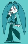  clothed clothing cosplay female hatsune_miku hi_res jenny_wakeman looking_at_viewer machine my_life_as_a_teenage_robot necktie nickelodeon not_furry robot solo vocaloid zone 