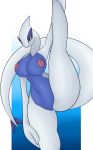  anthro breasts female flexible genitals hi_res holding_leg legendary_pok&eacute;mon looking_at_viewer lugia nintendo nipples one_leg_up pok&eacute;mon pok&eacute;mon_(species) pussy raised_leg rorrek solo splits spread_legs spreading standing stretching vertical_splits video_games 