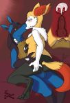  anthro anus balls blue_body blush bodily_fluids braixen breasts butt butt_grab canid canine canis cowgirl_position cum cum_in_pussy cum_in_uterus cum_inside duo erection eye_contact female female_on_top female_penetrated fox fur genital_fluids genitals hand_on_butt hi_res inner_ear_fluff kissing looking_at_another looking_pleasured lucario male male/female male_on_bottom male_penetrating male_penetrating_female mammal monochrome neck_grab nintendo nipples nude on_bottom on_top penetration penis pok&eacute;mon pok&eacute;mon_(species) pussy sex simple_background spreading stick threepaws tuft uterus vaginal vaginal_penetration video_games yellow_body yellow_fur 