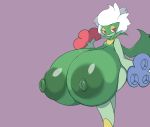  anthro areola big_breasts big_butt breast_expansion breasts butt expansion female flower green_body hi_res huge_breasts hyper hyper_breasts nintendo nipples petronoise plant pok&eacute;mon pok&eacute;mon_(species) red_eyes roserade smile solo video_games 
