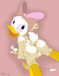  2010 anatid anseriform anthro anus avian bird bow_tie butt disney doll duck ducktales ducktales_(1987) feathers female genitals hi_res malachiexe presenting presenting_anus presenting_hindquarters presenting_pussy pussy solo webby_vanderquack young 