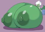  anthro areola big_breasts breast_expansion breasts expansion female flower green_body hi_res huge_breasts hyper hyper_breasts nintendo nipples petronoise plant pok&eacute;mon pok&eacute;mon_(species) red_eyes roserade smile solo video_games 