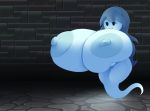  areola big_breasts blue_body blue_skin breast_expansion breasts dot_eyes elfdrago expansion female floating genitals ghost hair hi_res huge_breasts humanoid hyper hyper_breasts inside legless levitation long_hair nipples pussy smile solo spirit spooky&#039;s_jump_scare_mansion spooky_(sjm) wall_(structure) 