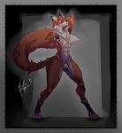  absurd_res bulge canid canine fox girly hi_res invalid_tag koiffu looking_at_viewer male mammal nipples nude paws pinup pose solo 