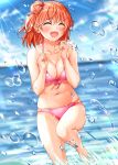  bikini breast_hold cleavage meri-san swimsuits wet yahari_ore_no_seishun_lovecome_wa_machigatteiru. yuigahama_yui 