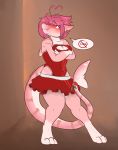  anthro blush breasts cheerleader clothed clothing crossed_arms draekos female fish hair marine shark shrimp_(uk_brony) solo standing wide_hips 