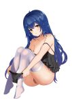  bandaid breasts feet lingerie maebari milira nipples no_bra open_shirt pantsu panty_pull tagme thighhighs 