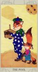  2016 anthro barefoot canid canine card clothed clothing disney duo fox fully_clothed gideon_grey hi_res jenes1016 mammal red_fox simple_background tarot_card walking yellow_background zootopia 