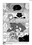  2019 anthro comic domestic_cat english_text felid feline felis haruka_(yuuki_ray) hi_res human kemono kikucho_(yuuki_ray) mammal monochrome text yuuki_ray 