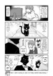  2019 anthro comic domestic_cat english_text felid feline felis feral haruka_(yuuki_ray) hi_res human kemono kikucho_(yuuki_ray) mammal monochrome text yuuki_ray 