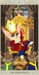  2016 anthro brown_body brown_eyes brown_fur canid canine card chair clothed clothing disney english_text fennec finnick fox fully_clothed fur furniture group hat headgear headwear hi_res mammal sitting tan_body tan_fur tarot_card text zootopia ztp_foxfoxy 