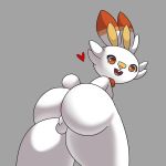  1:1 absurd_res anthro backsack balls big_butt butt genitals girly hi_res imobi male nintendo pok&eacute;mon pok&eacute;mon_(species) presenting presenting_hindquarters scorbunny solo thick_thighs video_games 