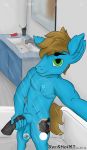  anthro bathroom darkholm1 dick_pic equid equine genitals hasbro hi_res horse male mammal my_little_pony penis pictures pony shutter_(character) 