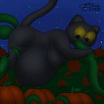  1:1 2020 anthro breasts domestic_cat felid feline felis female food fruit google google_doodle hi_res inflation j5furry magic_cat_academy mammal momo_(google) plant pumpkin solo tentacle_sex tentacles yellow_sclera 