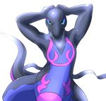  ambiguous_gender anthro front_view hi_res looking_at_viewer nintendo nude pok&eacute;mon pok&eacute;mon_(species) pose salazzle scalie simple_background solo spread_legs spreading video_games white_background zuppa_chidori11 