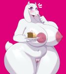  absurd_res anthro big_breasts breasts edit female genitals goal hi_res huge_breasts nipples nude_edit pussy slightly_chubby solo sssonic2 thick_thighs toriel undertale video_games wide_hips 