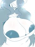 areola big_breasts breasts clothed clothing demon female hair hi_res horn humanoid jewelry long_hair mature_female necklace nipple_slip nipples not_furry peculiart sharp_teeth smile solo sue_(peculiart) teeth 