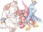  breath_of_fire_ii crossover digimon falco_lombardi guilmon rand star_fox 