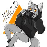  anthro black_clothing black_hoodie black_topwear briefs bulge canid canine canis clothing domestic_dog drawyourfursona gaming hbcd hoodie hoodie/briefs_meme lying male mammal meme meme_clothing simple_background solo topwear underwear white_clothing white_underwear 