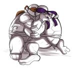  bandanna brother brothers donatello_(tmnt) duo hug incest_(lore) kerchief kissing male male/male michelangelo_(tmnt) reptile scalie sibling simple_background smile teenage_mutant_ninja_turtles traitmill turtle white_background 