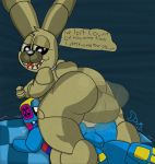  anal anal_penetration animatronic anthro anthro_on_anthro anus balls balls_deep big_balls big_butt blue_body breath butt button_eyes canon_x_oc duo eyelashes feet five_nights_at_freddy&#039;s five_nights_at_freddy&#039;s_4 genitals green_body half-closed_eyes hi_res lagomorph leporid looking_pleasured machine male male/male male_penetrated male_penetrating male_penetrating_male mammal narrowed_eyes open_mouth panting penetration penis plushie plushtrap_(fnaf) plushtrapboyuwu rabbit robot sharp_teeth smile speech_bubble teeth thick_thighs video_games wide_hips 