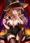  dress halloween kuro_(tbm9187) no_bra stockings thighhighs 